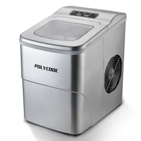 12kg Bullet Ice Maker, 2 Ice Sizes, 2L Tank, Portable, Polycool