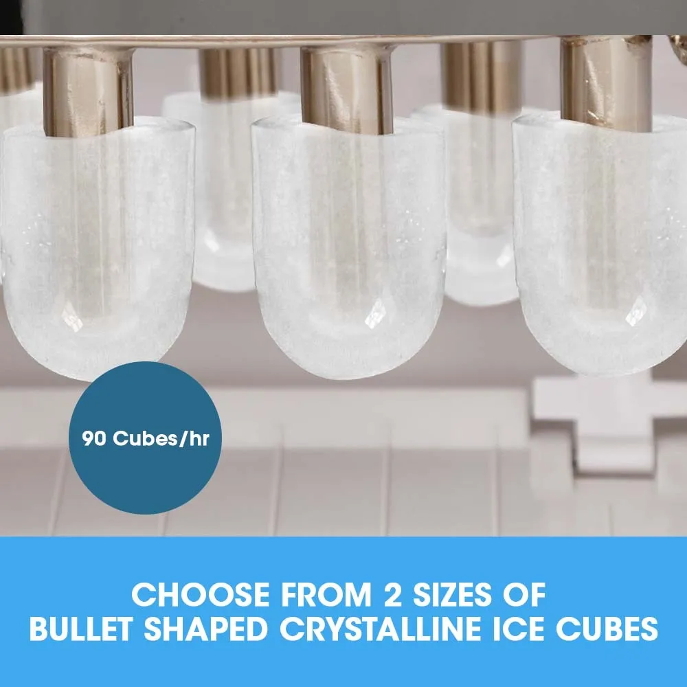12kg Bullet Ice Maker, 2 Ice Sizes, 2L Tank, Portable, Polycool