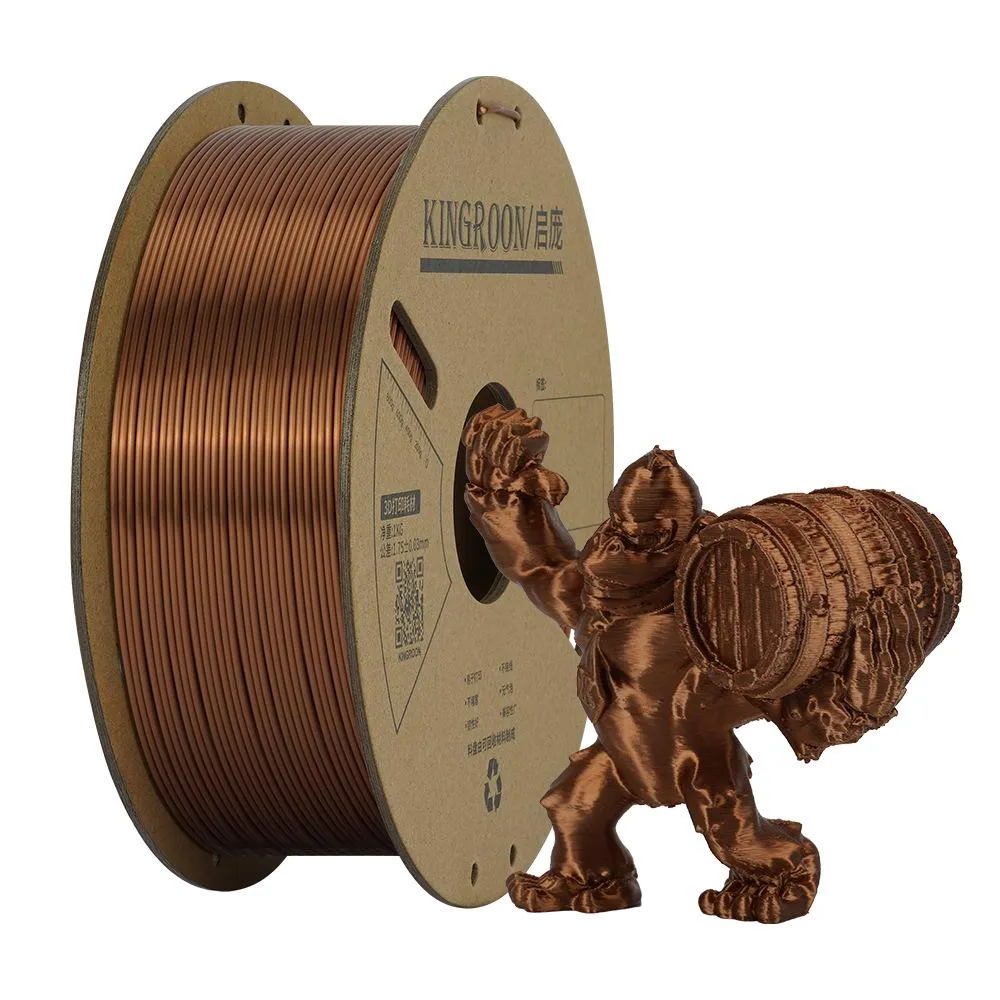 1.75mm Pla 3D Printers Filament Universal Accessories Neatly Wound Clog Free Brown