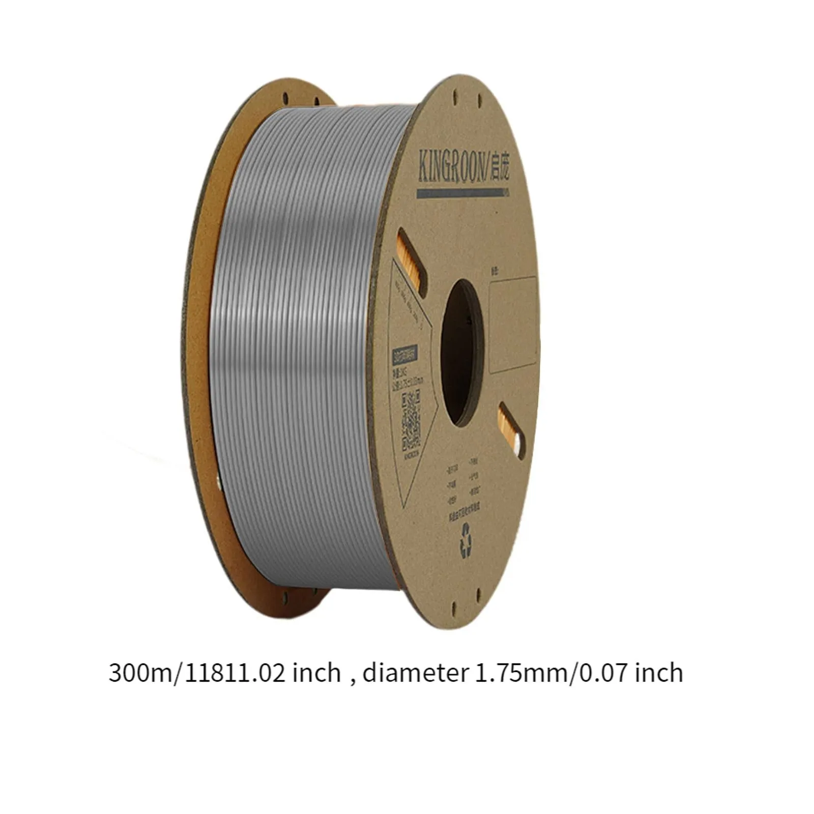 1.75mm Pla 3D Printers Filament Universal Accessories Neatly Wound Clog Free Gray