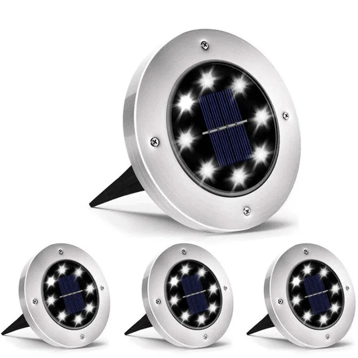 1Pc Solar 8 Led Outdoor Waterproof Ground Light - Shop Now For Best Deals