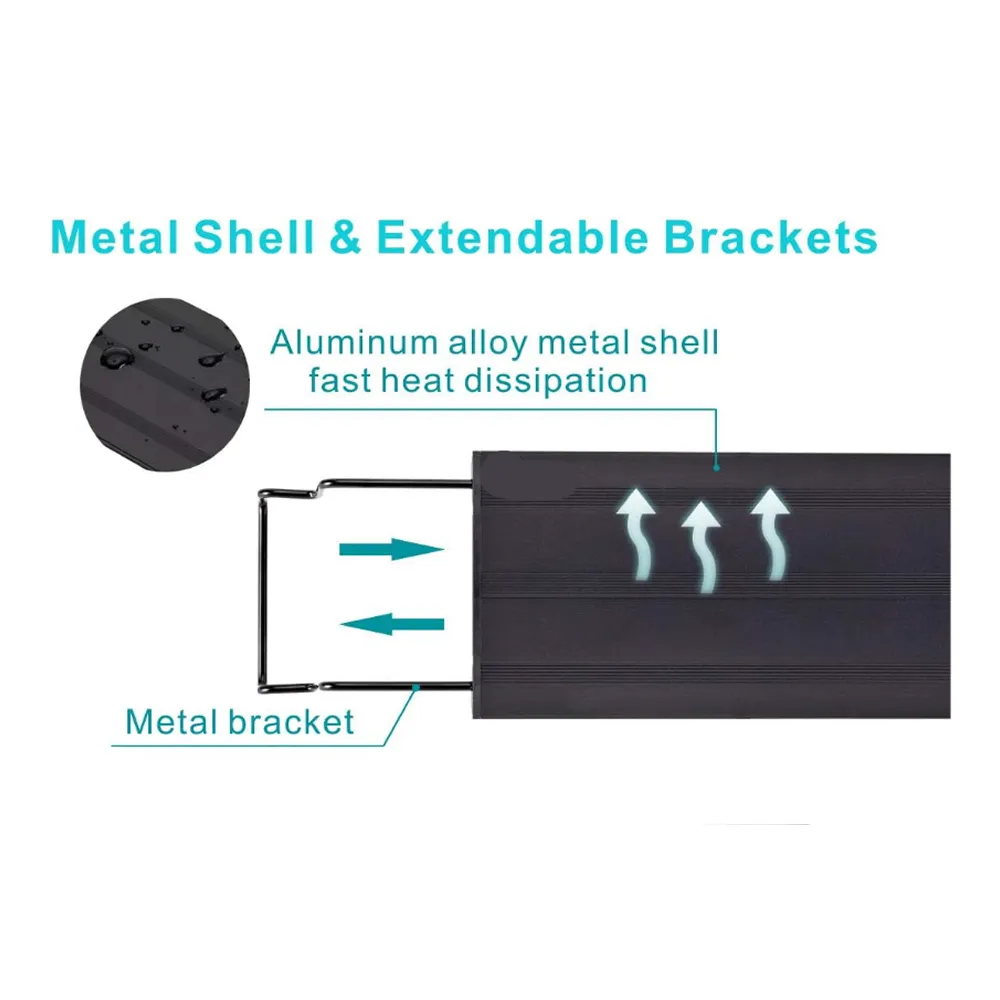 2 Mode 45-55Cm Extendable Led Aquarium Light