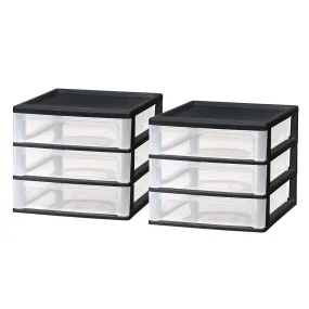 3-Drawer Desktop-Organizer Plastic-Drawer 2 Pack