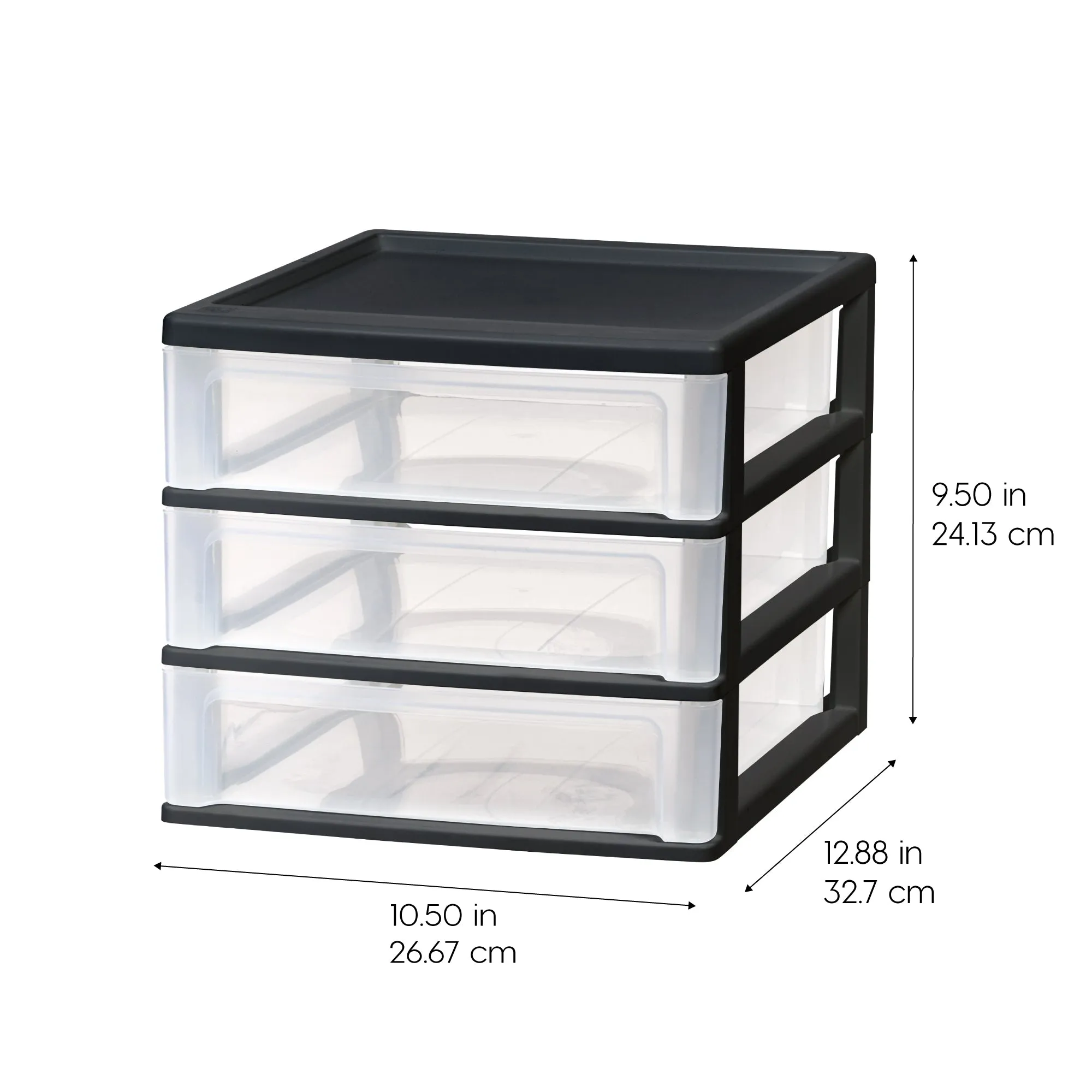 3-Drawer Desktop-Organizer Plastic-Drawer 2 Pack