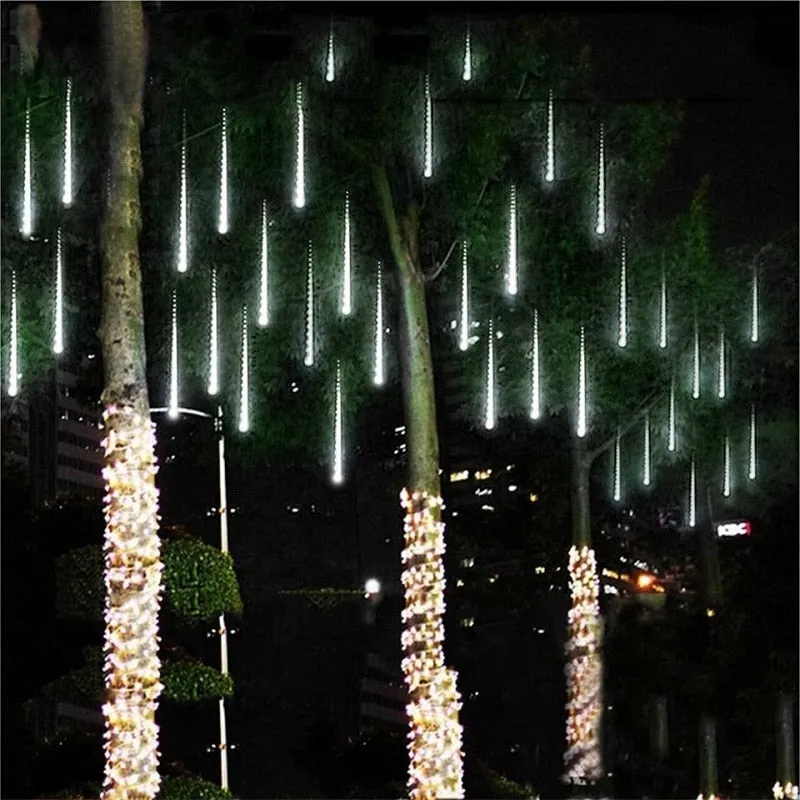 30 50cm Meteor Shower Rain 8 Tubes LED String Lights