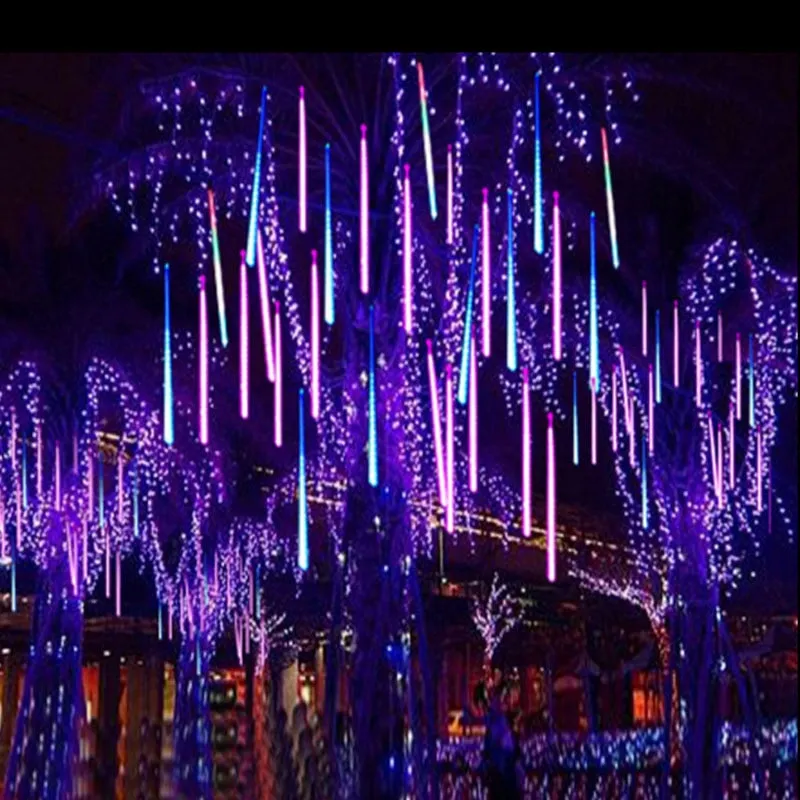 30 50cm Meteor Shower Rain 8 Tubes LED String Lights