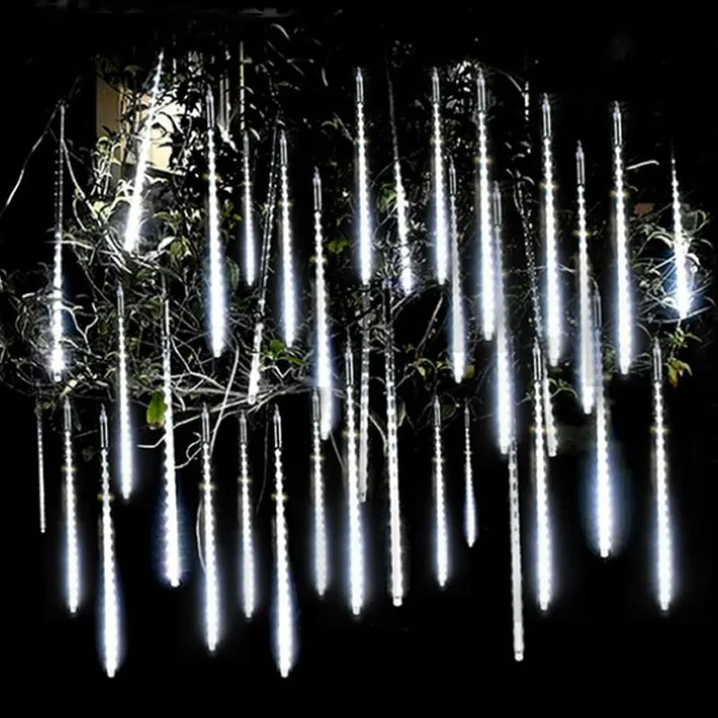 30 50cm Meteor Shower Rain 8 Tubes LED String Lights