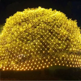 360 LEDs Christmas Net Lights, 12ft x 5ft 8 Modes Low Voltage Connectable Mesh Fairy String Lights for Xmas Trees, Bushes, Wedding, Outdoor Garden Decorations