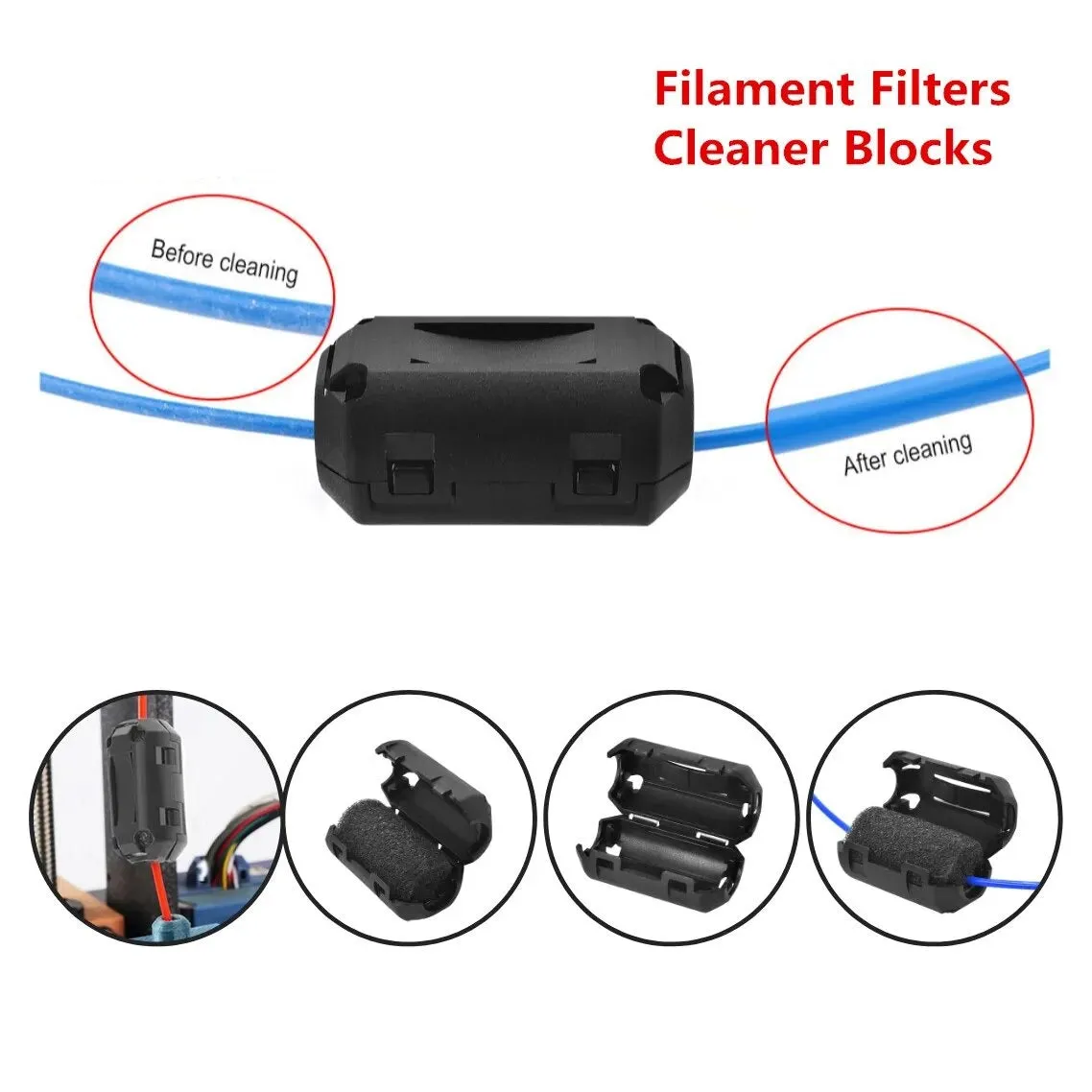 3D Printer Filament Cleaner for PLA ABS TPU PETG: Dust Removal and Anti-static