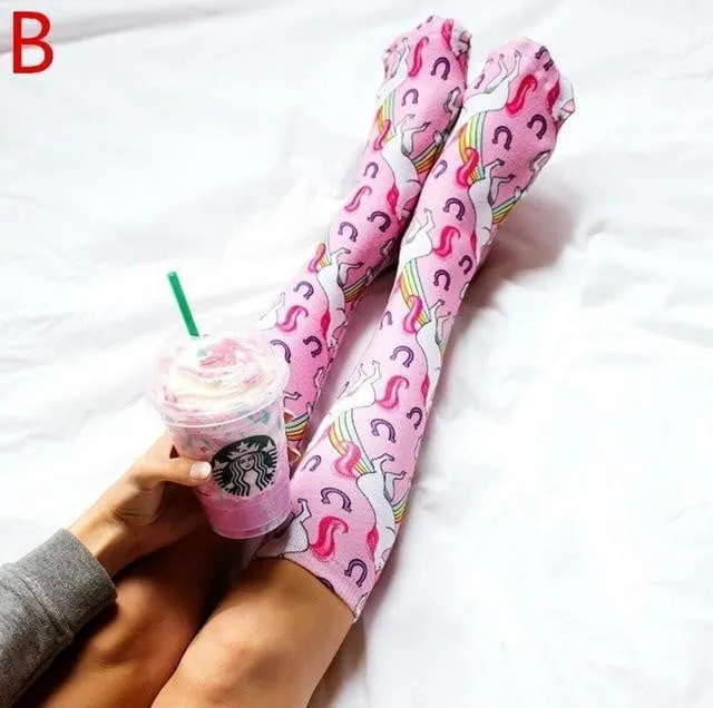 3D Printing Mermaid Pattern Knee High Socks Stockings