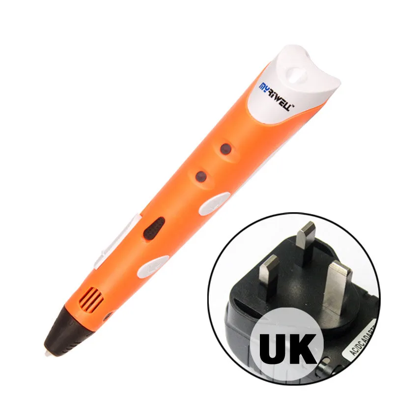 3D Printing Pen1.75mm ABS/PLA Smart 3D Pen Drawing Pen Free Filament Adapter Creative Gift For Kids Design Painting