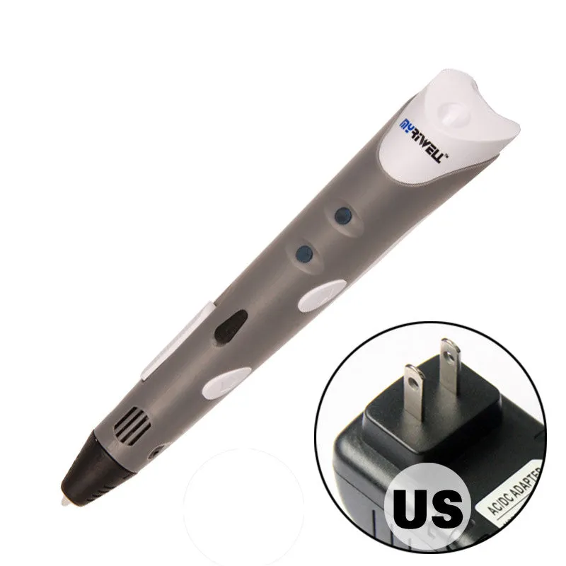 3D Printing Pen1.75mm ABS/PLA Smart 3D Pen Drawing Pen Free Filament Adapter Creative Gift For Kids Design Painting