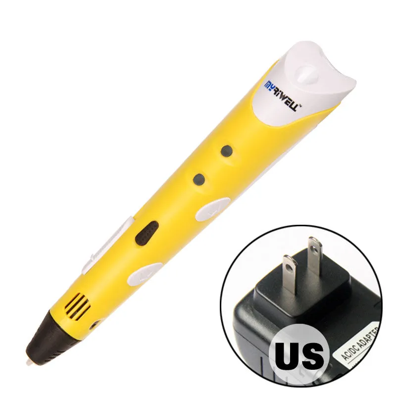 3D Printing Pen1.75mm ABS/PLA Smart 3D Pen Drawing Pen Free Filament Adapter Creative Gift For Kids Design Painting