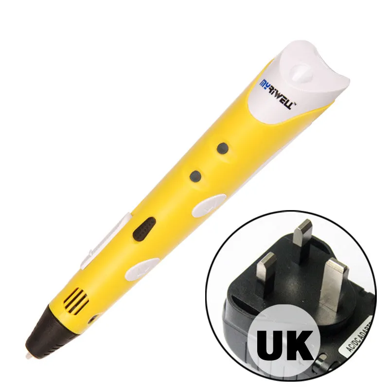 3D Printing Pen1.75mm ABS/PLA Smart 3D Pen Drawing Pen Free Filament Adapter Creative Gift For Kids Design Painting