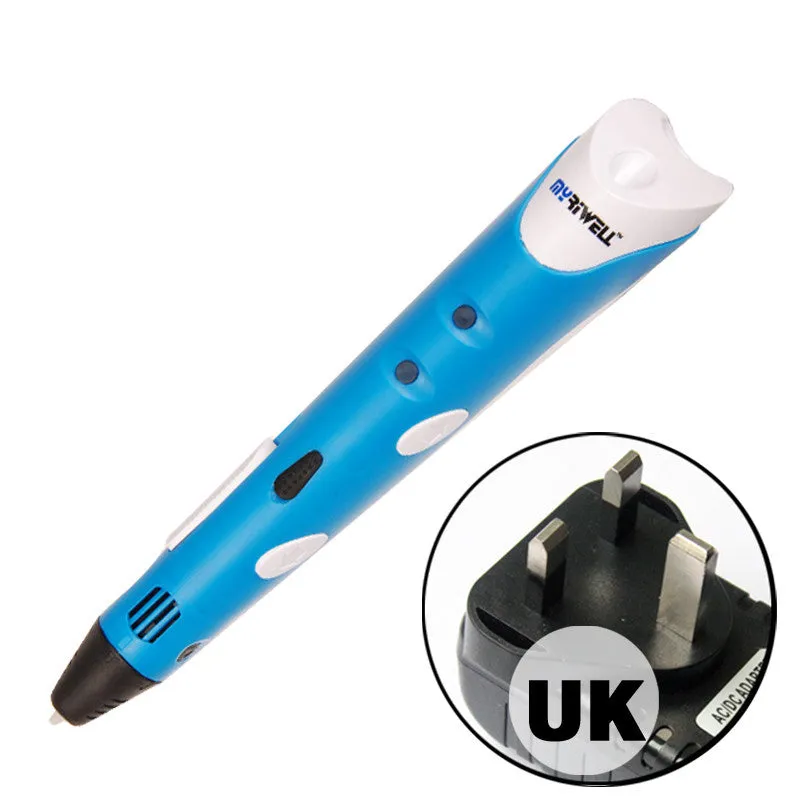 3D Printing Pen1.75mm ABS/PLA Smart 3D Pen Drawing Pen Free Filament Adapter Creative Gift For Kids Design Painting