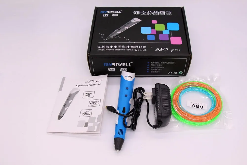 3D Printing Pen1.75mm ABS/PLA Smart 3D Pen Drawing Pen Free Filament Adapter Creative Gift For Kids Design Painting