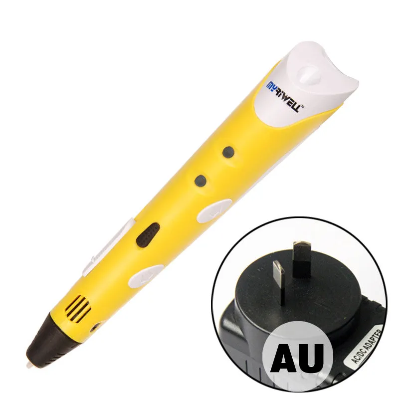 3D Printing Pen1.75mm ABS/PLA Smart 3D Pen Drawing Pen Free Filament Adapter Creative Gift For Kids Design Painting