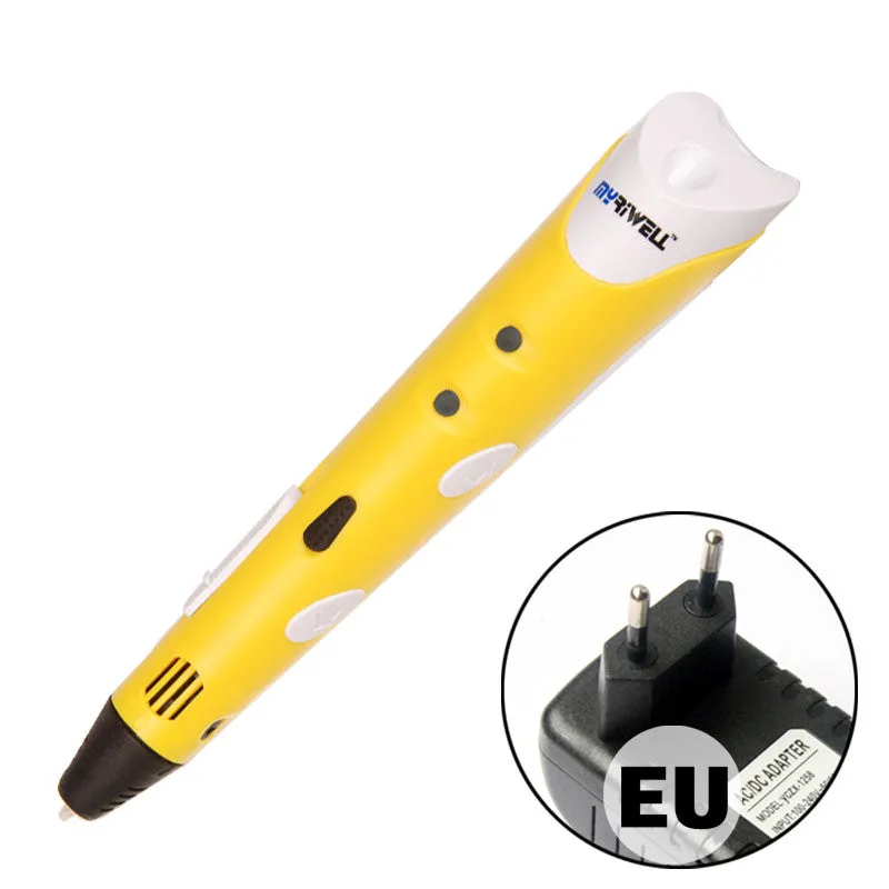 3D Printing Pen1.75mm ABS/PLA Smart 3D Pen Drawing Pen Free Filament Adapter Creative Gift For Kids Design Painting