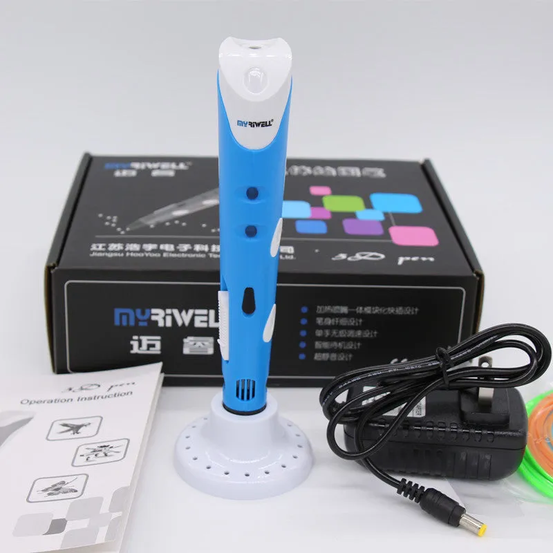 3D Printing Pen1.75mm ABS/PLA Smart 3D Pen Drawing Pen Free Filament Adapter Creative Gift For Kids Design Painting