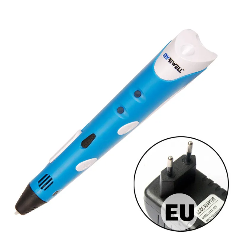 3D Printing Pen1.75mm ABS/PLA Smart 3D Pen Drawing Pen Free Filament Adapter Creative Gift For Kids Design Painting