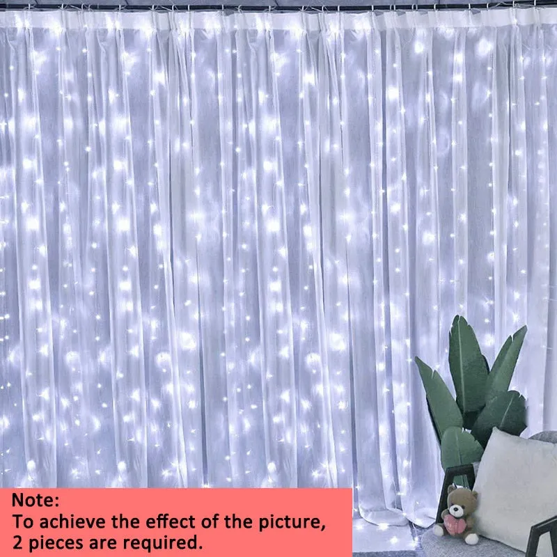 3m 100 200 300 LED Curtain String Light Garland