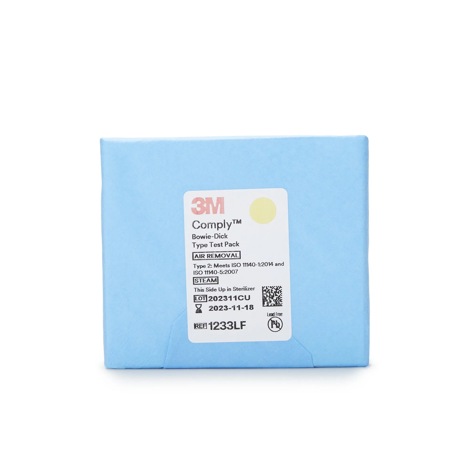 3M Comply Sterilization Bowie-Dick Test Pack, Type 2, Steam, 270° to 273°F, Disposable, Lead-Free
