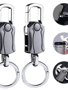 4-in-1 Heavy Duty Key Chain Anti-Anxiety Fidget Spinner Rotatable Keyring Box Cutter Phone Holer Bottle Opener Keychain CYT