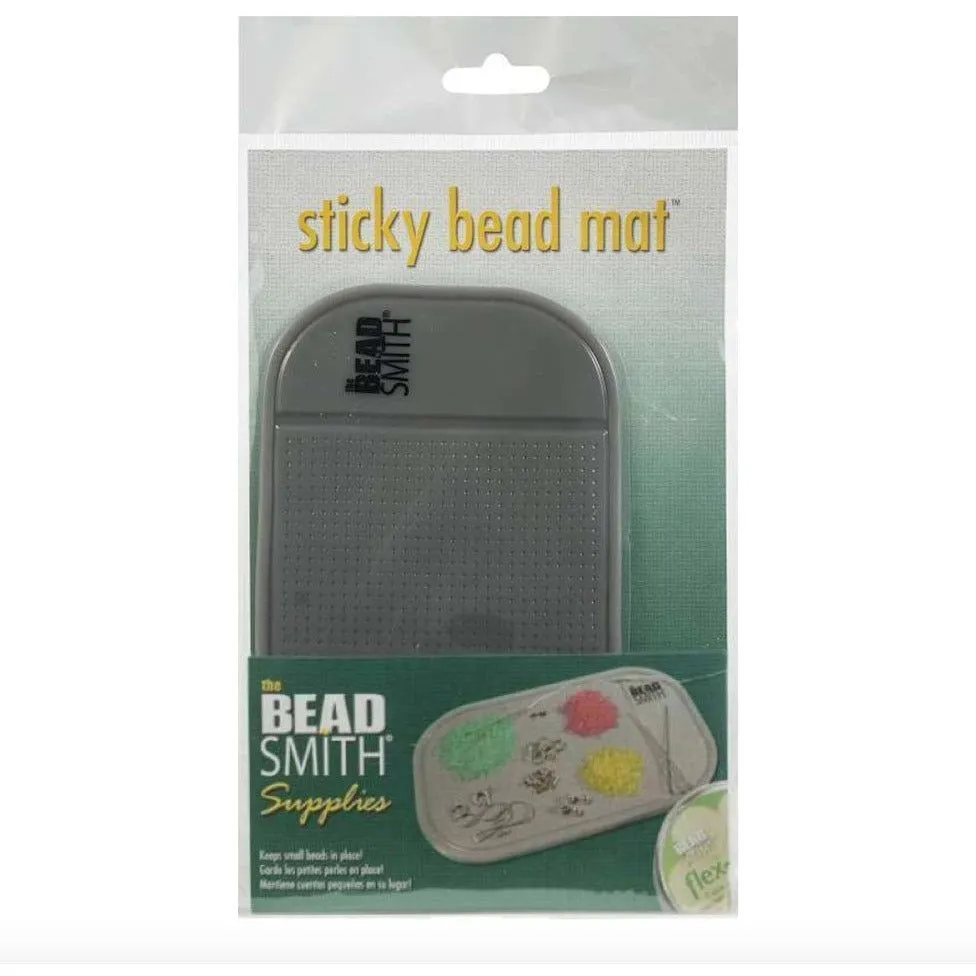 5.5" x 3.25" Small Gray Sticky Bead and Embellishment Mat