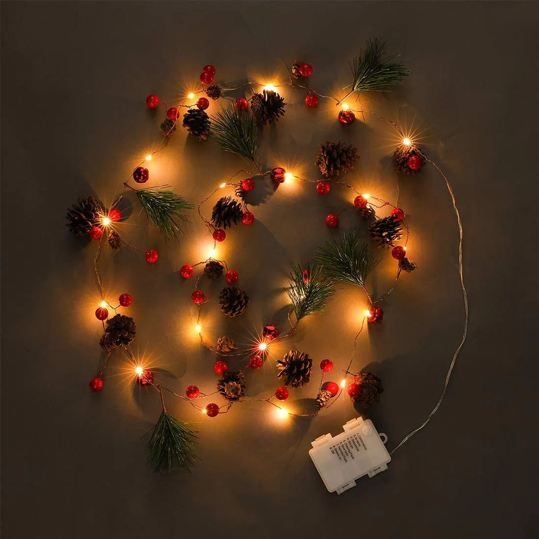 6.5Ft. 20 LED Christmas Garland with Lights