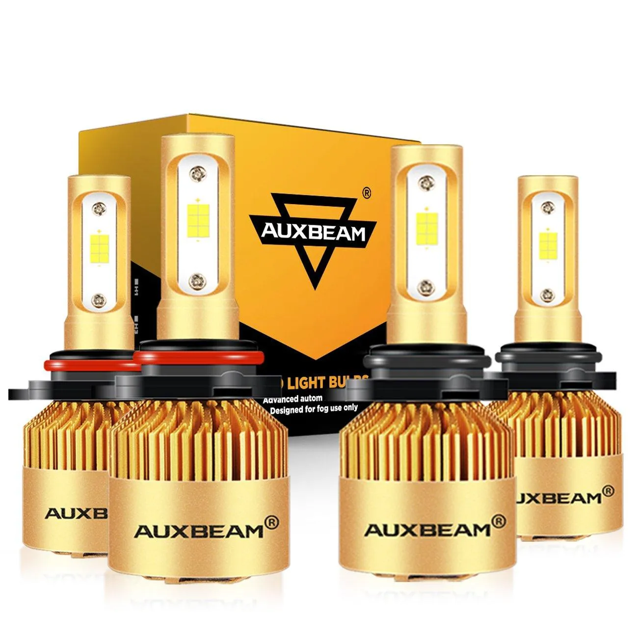 9005 9006 LED Headlight Bulbs 72W 8000LM S3 Series Fan Cooling 6500K Cool White | 4 Bulbs