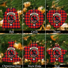 Abernethy Tartan Christmas Ceramic Ornaments with Family Crest