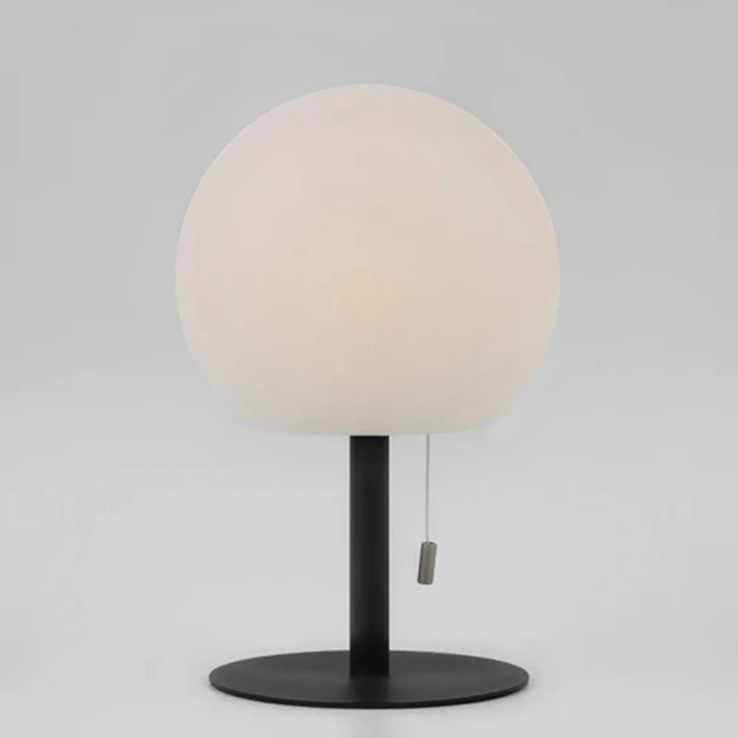 Adeline Radiant Sphere, Metal LED Table Lamp - Black, White PE Plastic Shade, 310mm High, PL0237