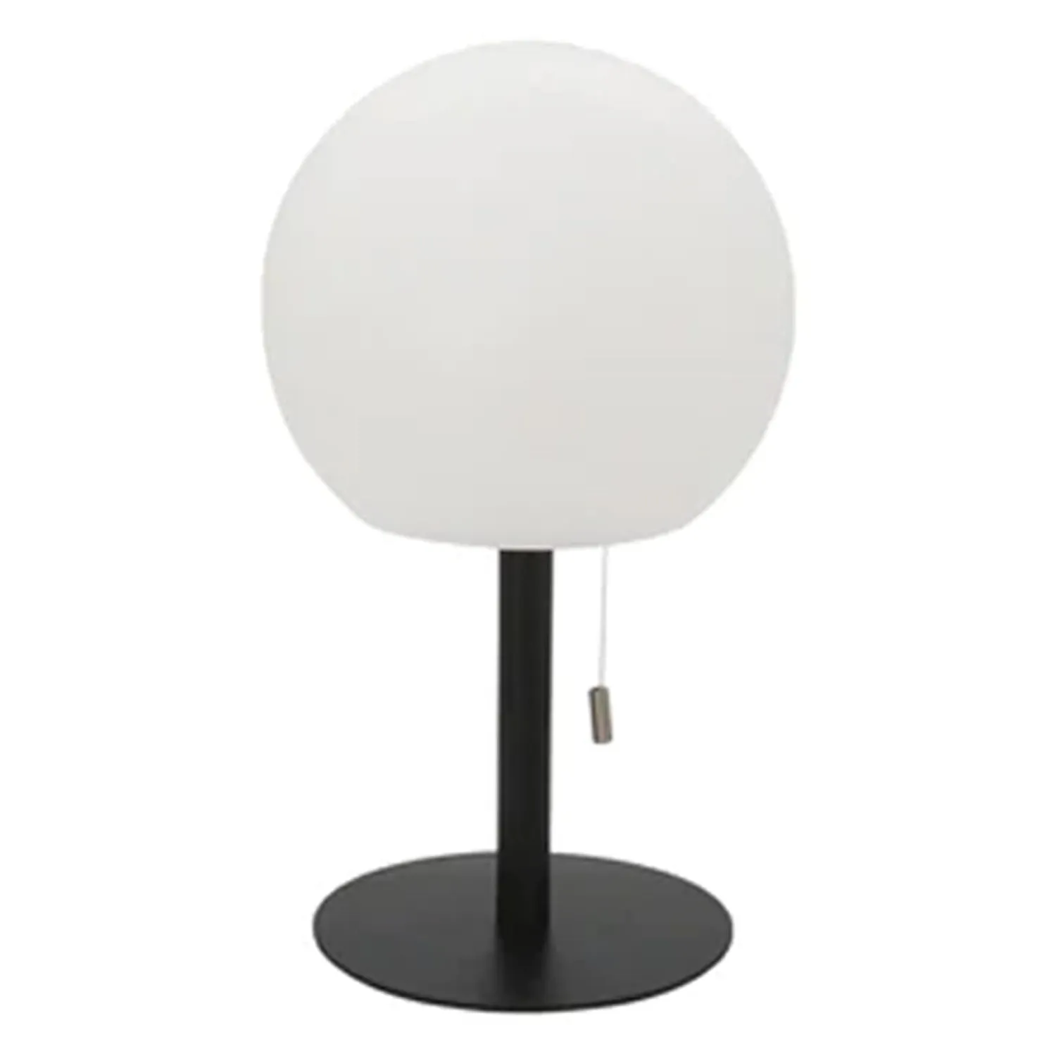 Adeline Radiant Sphere, Metal LED Table Lamp - Black, White PE Plastic Shade, 310mm High, PL0237