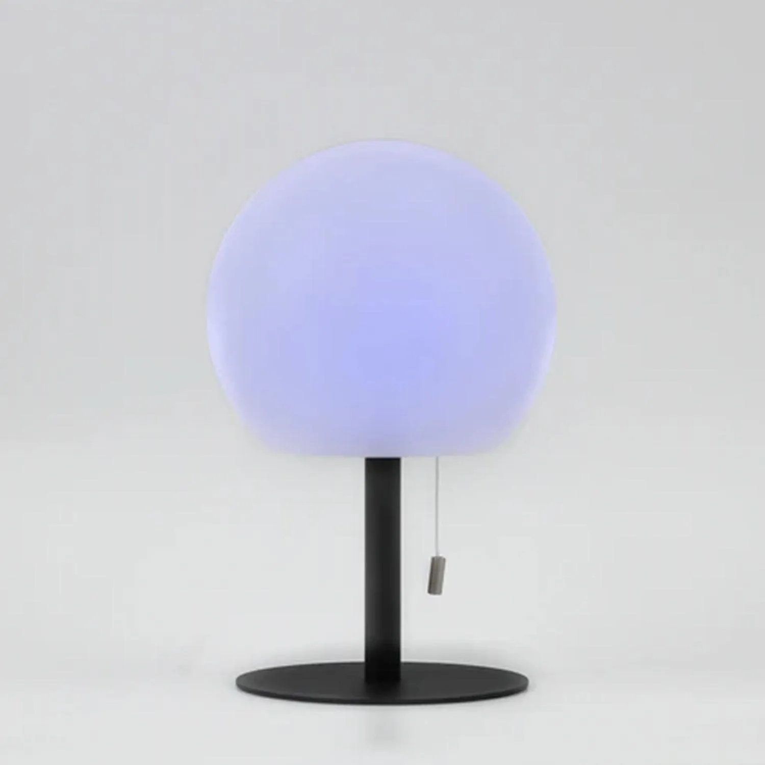 Adeline Radiant Sphere, Metal LED Table Lamp - Black, White PE Plastic Shade, 310mm High, PL0237
