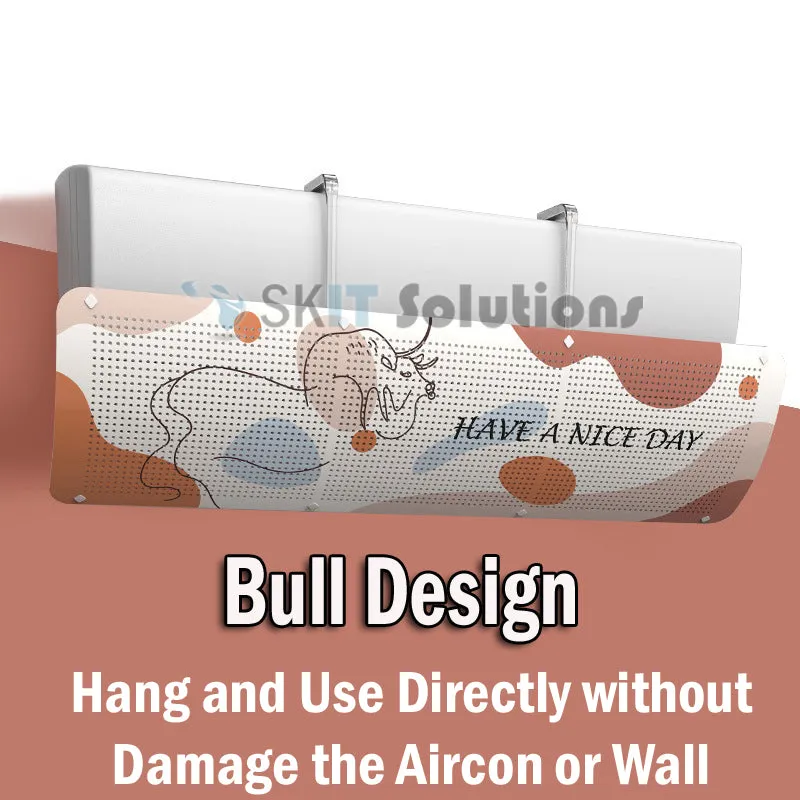 Adjustable Aircon Deflector Wind Spread Air Conditioner Windshield Deflactor Cover Wall-Mounted Guide