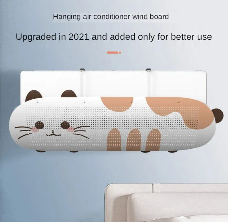 Adjustable Aircon Deflector Wind Spread Air Conditioner Windshield Deflactor Cover Wall-Mounted Guide