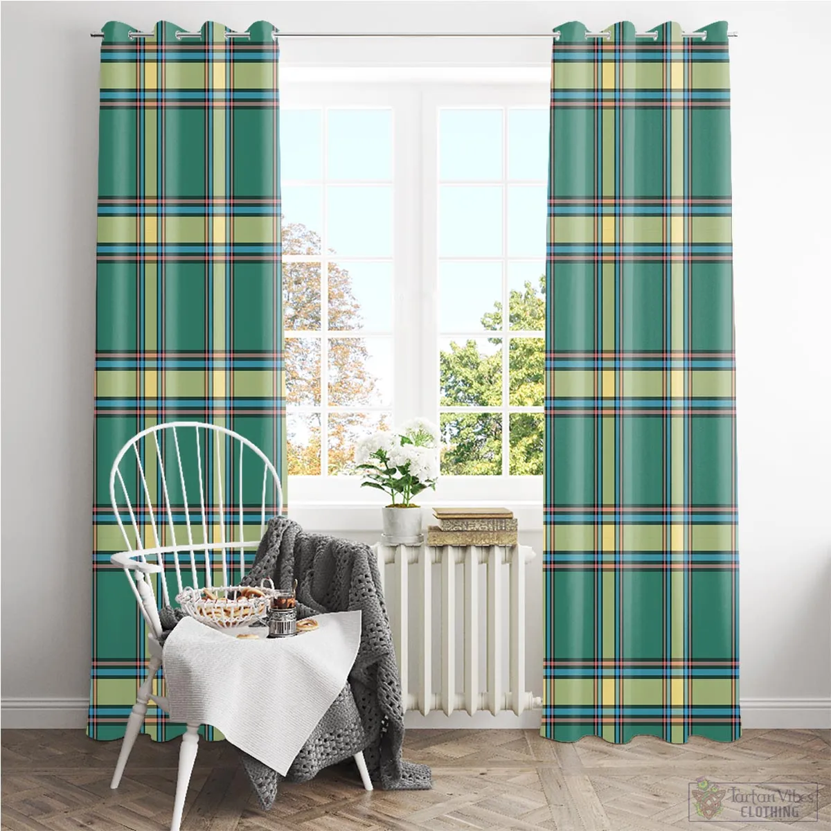 Alberta Province Canada Tartan Window Curtain