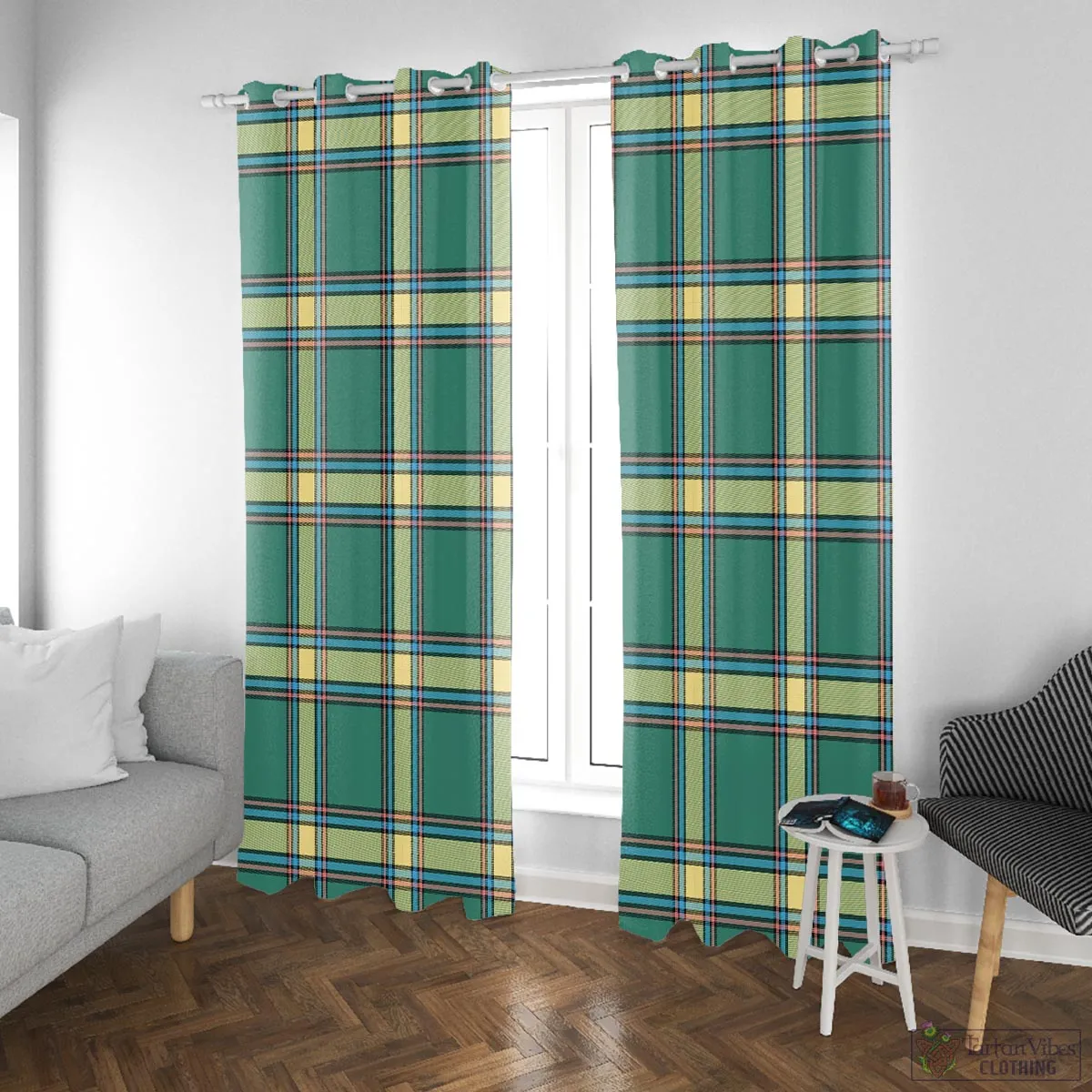 Alberta Province Canada Tartan Window Curtain
