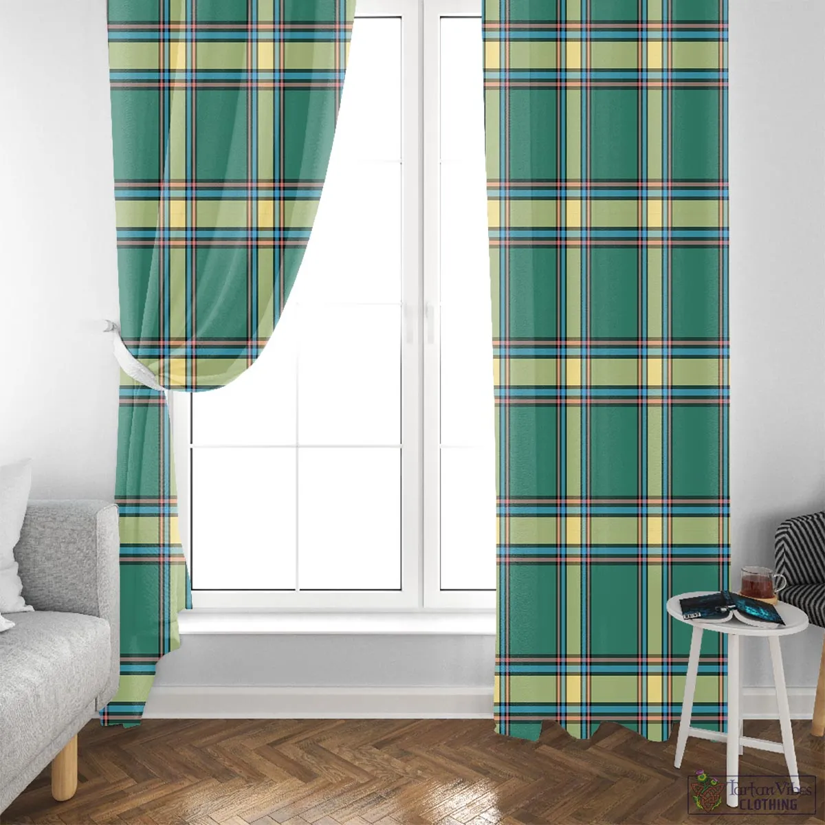 Alberta Province Canada Tartan Window Curtain