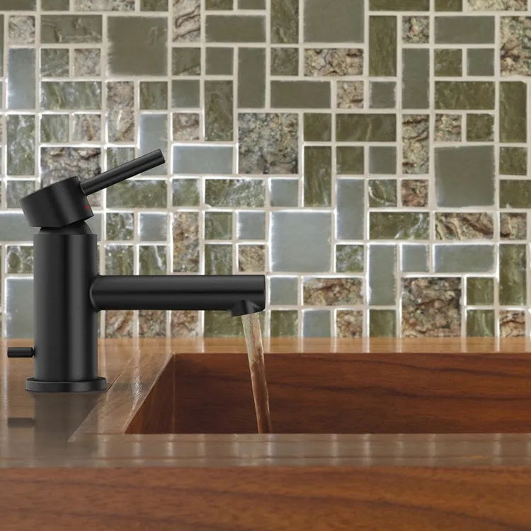 Align Single Handle Low Arc Bathroom Faucet with Pop-Up Drain