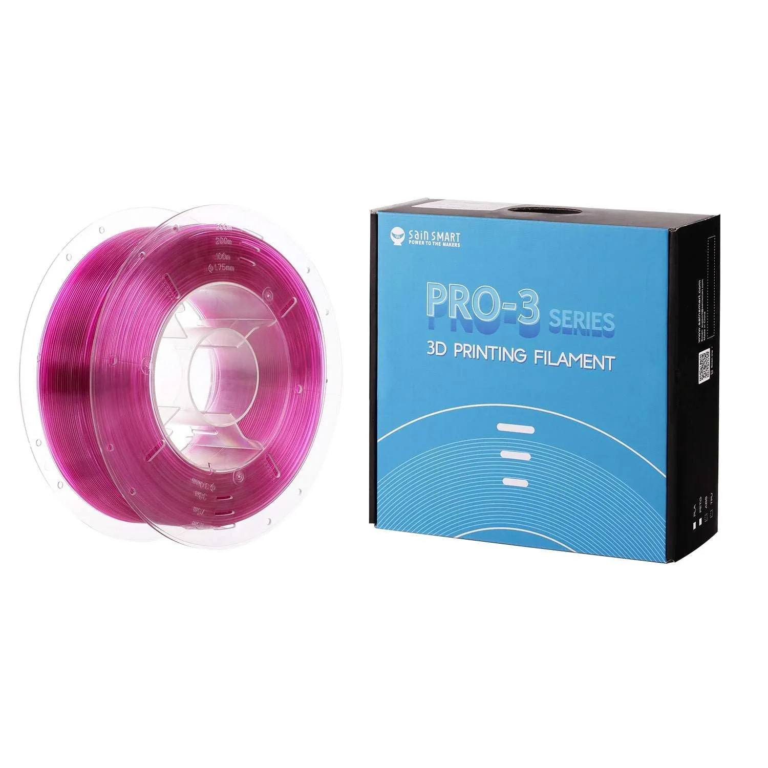 All Colors, PETG Filament 1.75mm 1kg/2.2lb, SainSmart PRO-3 Series