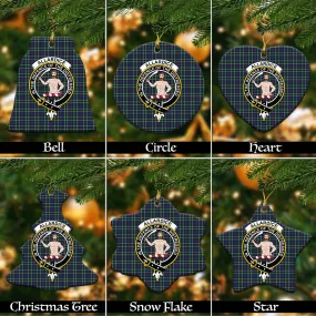 Allardice Tartan Christmas Ceramic Ornaments with Family Crest