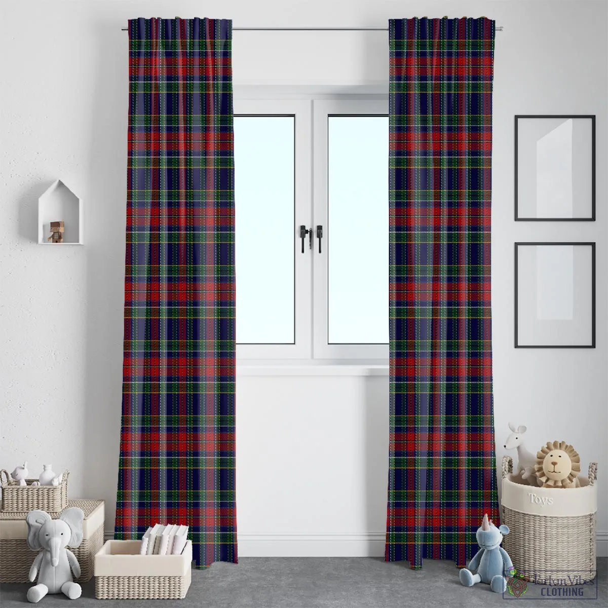 Allison Red Tartan Window Curtain