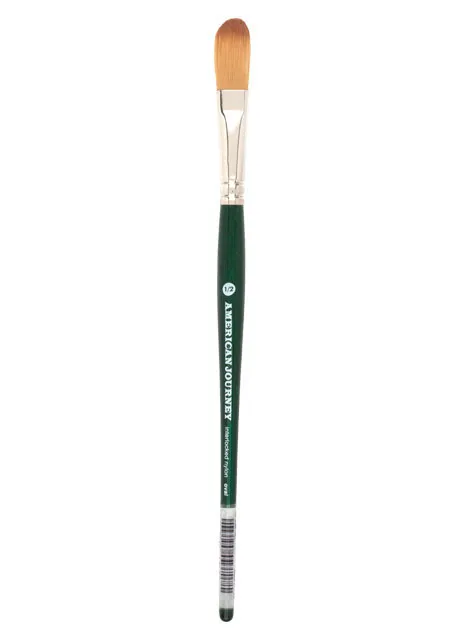 American Journey Interlocked Synthetic Brush - Oval, Size 1/2"