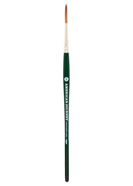 American Journey Interlocked Synthetic Brush - Rigger, Size 3