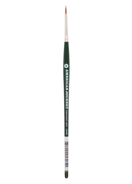 American Journey Interlocked Synthetic Brush - Round, Size 2
