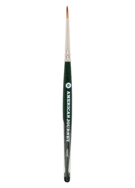American Journey Interlocked Synthetic Brush - Travel Round, Size 0