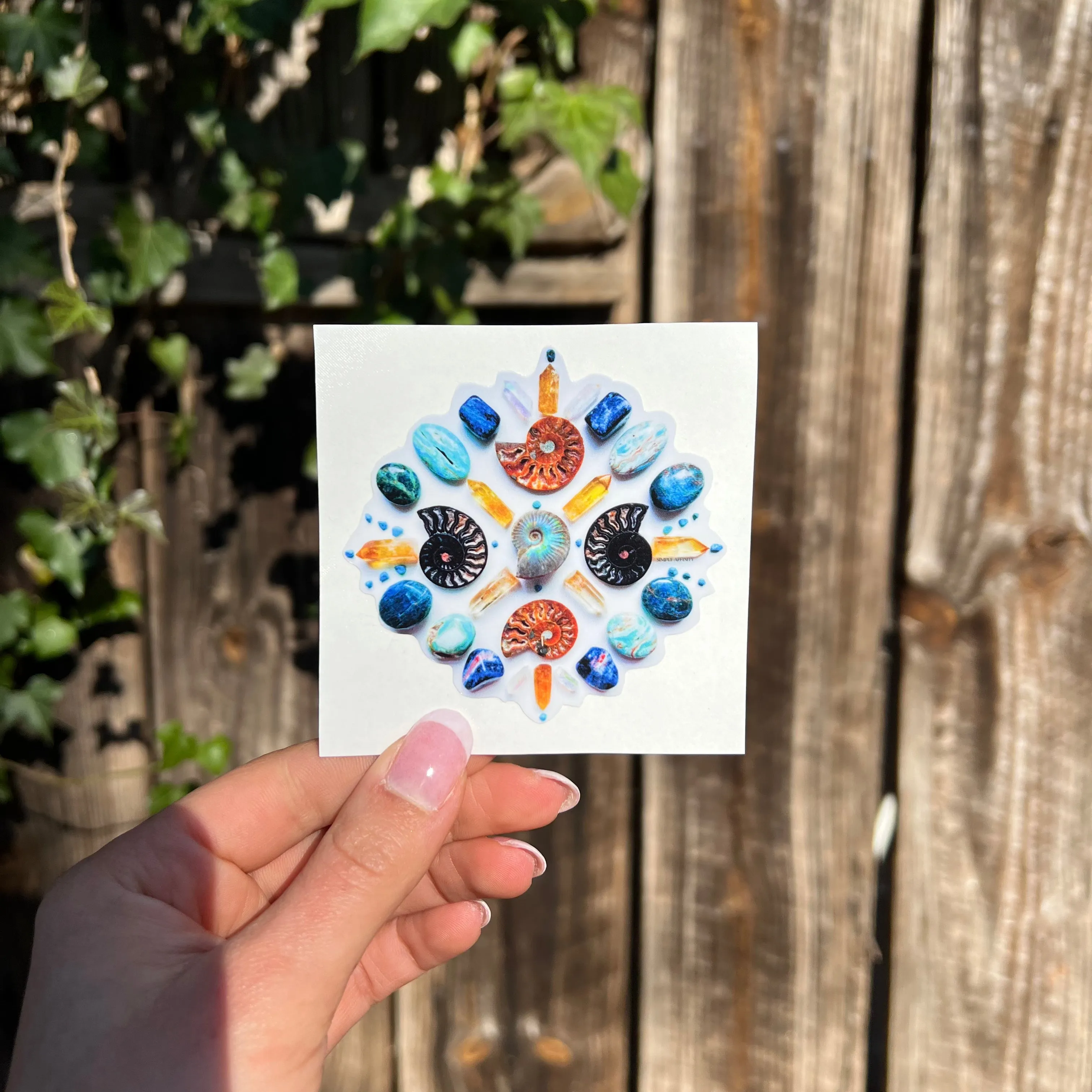Ammonite Mandala Sticker