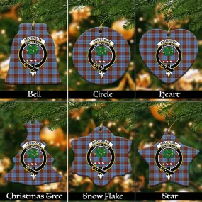 Anderson Modern Tartan Christmas Ceramic Ornaments with Family Crest