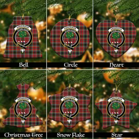 Anderson of Arbrake Tartan Christmas Ceramic Ornaments with Family Crest